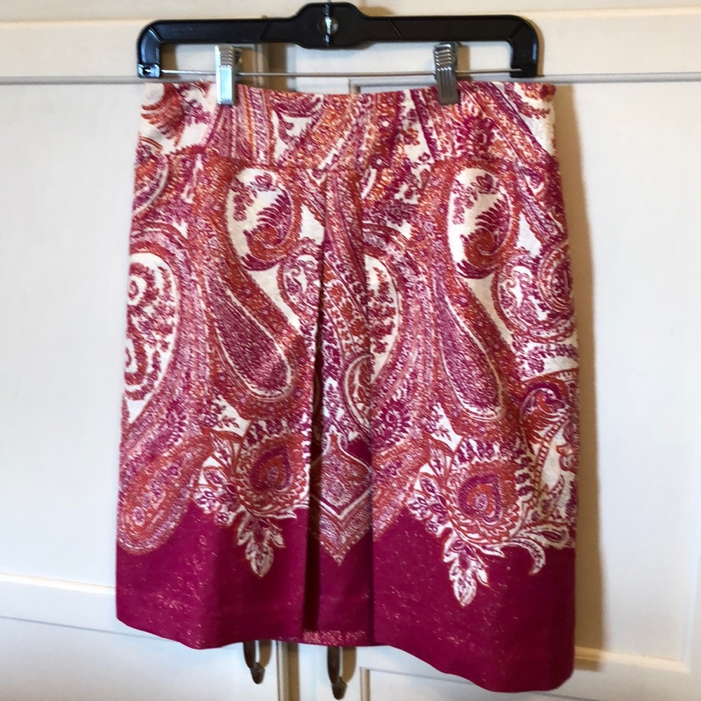 Ann Taylor Paisley A Line Skirt Size 4